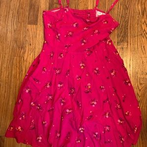 Beautiful hot pink floral dress from Gap. Worn once. So many compliments.